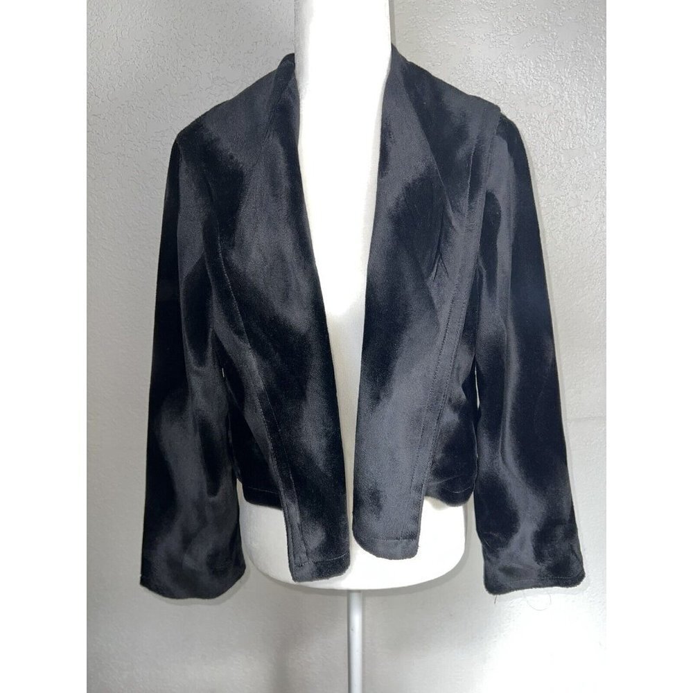 Unique Women’s Jacket Dress Up Overcoat Holiday Party New Years Black S/M 1D